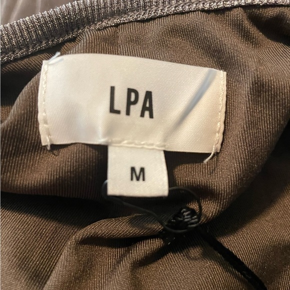 New! LPA Damia Midi Dress in Taupe Medium - Picture 3 of 7